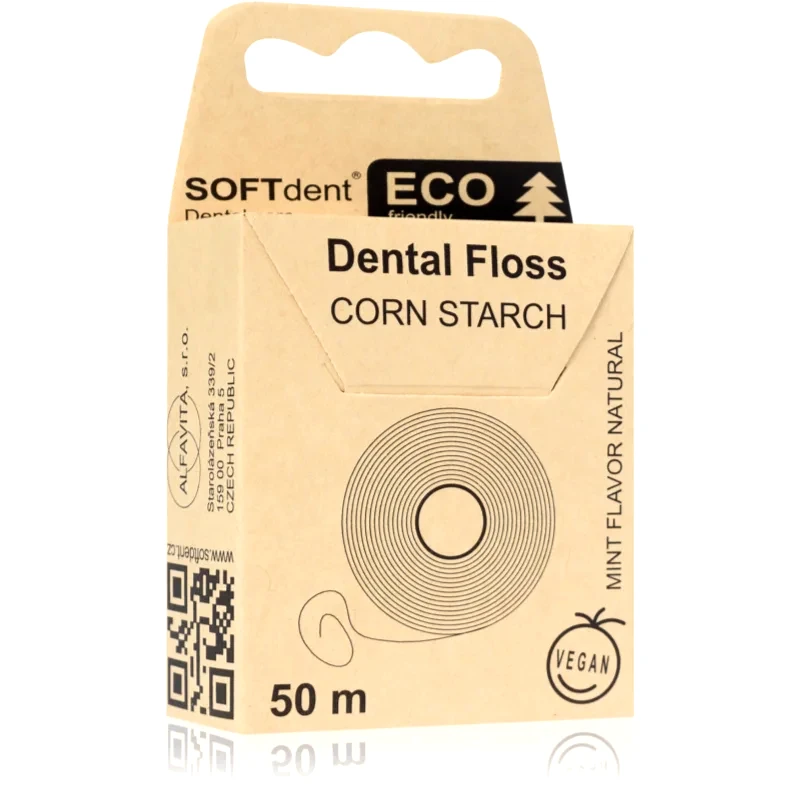 SOFTdent SOFTdent ECO Corn Starch οδοντικό νήμα Mint 50 μ