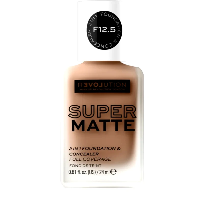 Revolution Relove Revolution Relove Super Matte Foundation μακράς διαρκείας ματ μεικ απ απόχρωση F12.5 24 μλ