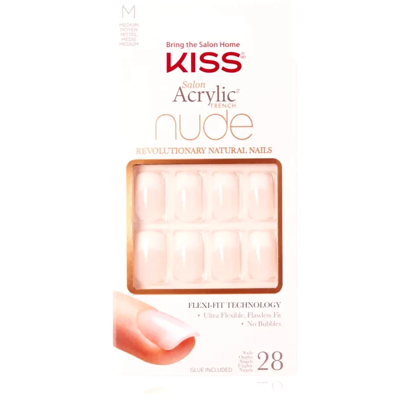 KISS KISS Nude Nails Cashmere Ψεύτικα νύχια μέτριο 28 τμχ