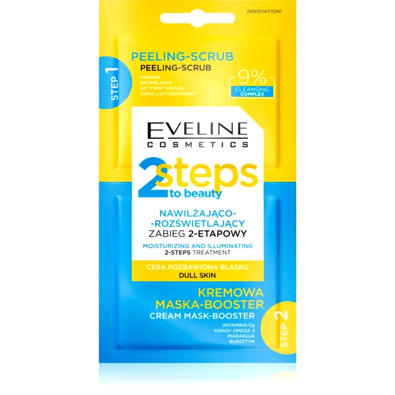 Eveline Cosmetics Eveline Cosmetics 2 Steps To Beauty εντατικά ενυδατική φροντίδα για λάμψη Για το πρόσωπο 2x4 ml
