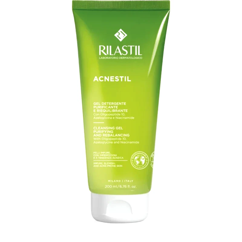Rilastil Rilastil Acnestil καθαριστικό τζελ για μείωση του σμήγματος για λιπαρή επιδερμίδα με τάση για ακμή 200 ml