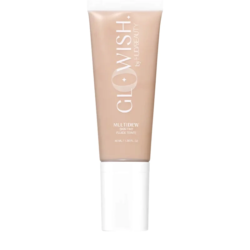 Huda Beauty Huda Beauty Glo Wish Multidew ενυδατικό μεικ απ για λαμπρότητα και λείανση επιδερμίδας απόχρωση Light Medium 40 μλ