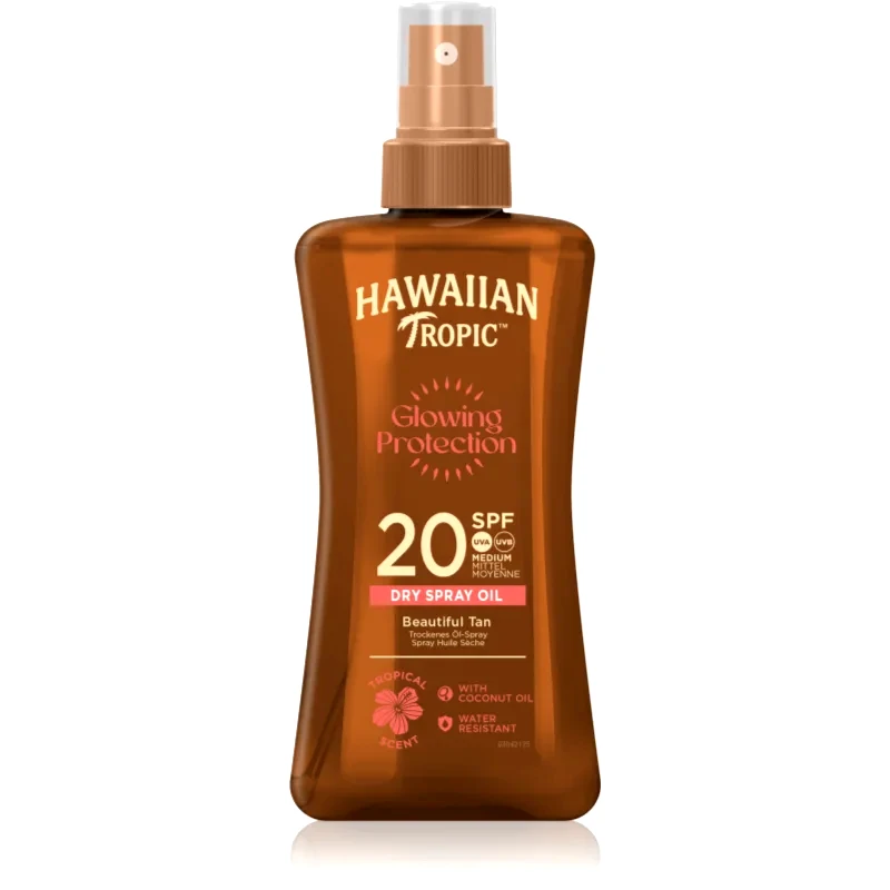 Hawaiian Tropic Hawaiian Tropic Glowing Protection Dry Oil Spray ενυδατικό αντηλιακό τζελ SPF 20 200 ml