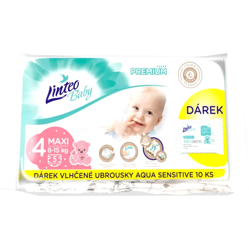 Linteo Linteo Baby Premium Maxi πάνες μίας χρήσης 8-15kg 5 τμχ