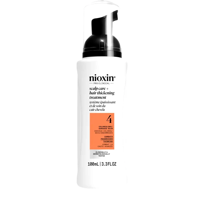 Nioxin Nioxin System 4 Scalp + Hair Thickening Treatment θεραπεία για σημαντικά αραιωμένα, απαλά και χημικά επεξεργασμένα μαλλιά 100 ml