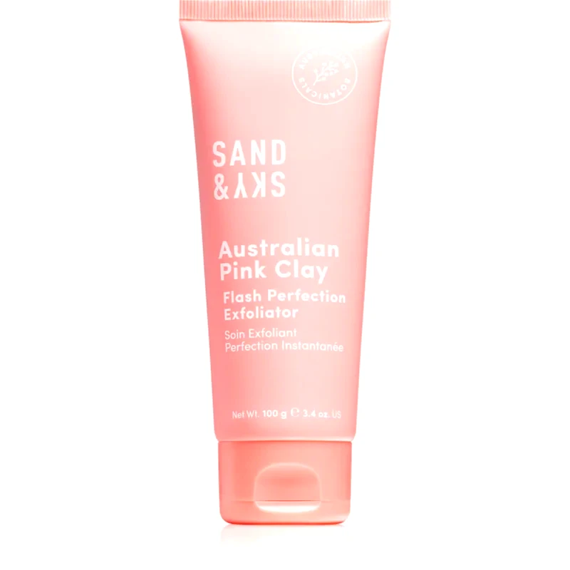 Sand & Sky Sand & Sky Australian Pink Clay Flash Perfection Exfoliator καθαριστική απολέπιση για σύσφιξη πόρων και ματ εμφάνιση επιδερμίδας 100 ml