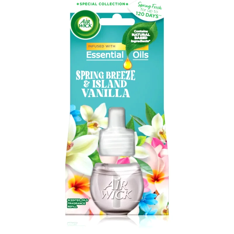 Air Wick Air Wick Spring Fresh Spring Breeze & Island Vanilla hλεκτρικό αποσμητικό χώρου ανταλλακτικό 19 ml