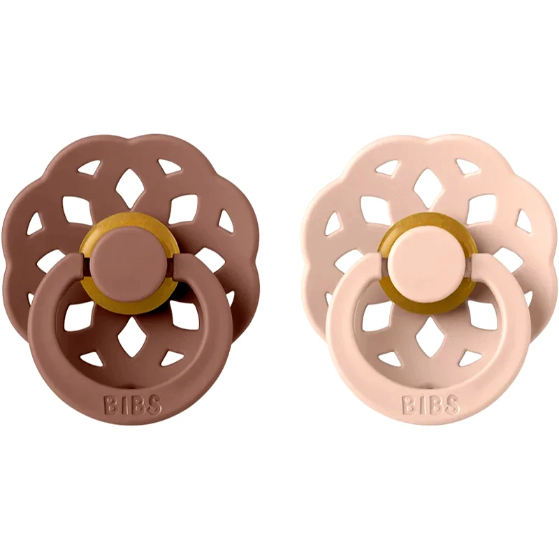 BIBS BIBS Boheme Natural Rubber Size 2: 6+ months πιπίλα Woodchuck / Blush 2 τμχ
