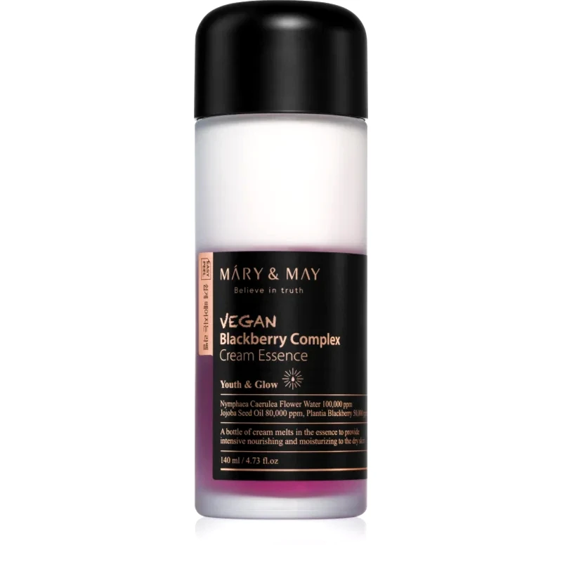 MARY & MAY MARY & MAY Blackberry Complex Cream Essence συμπυκνωμένη ενυδατική εσάνς για ευαίσθητη επιδερμίδα 140 ml