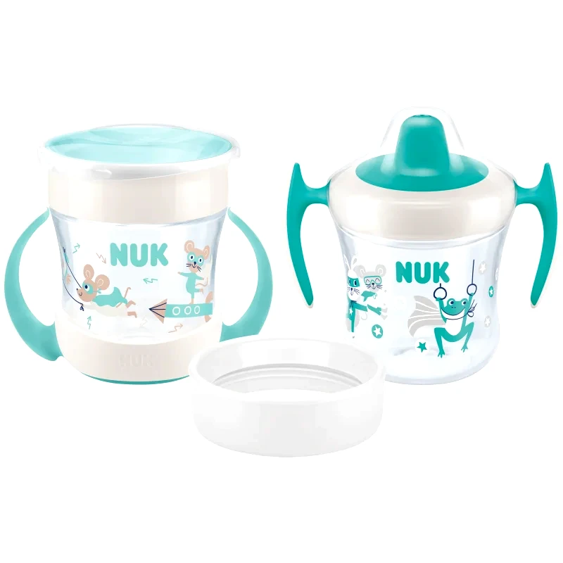 NUK NUK Mini Cups Set Mint/Turquoise κύπελλο 3 σε 1 6m+ Neutral 160 ml