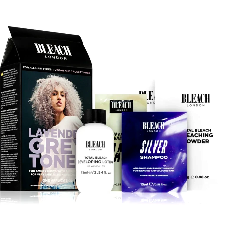 Bleach London Bleach London Toner Kit προσωρινή βαφή μαλλιών για ξανθά μαλλιά απόχρωση Lavender Grey 1 τμχ