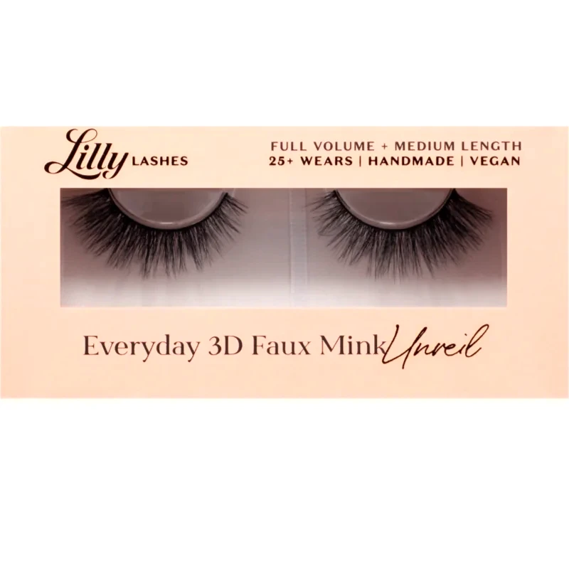 Lilly Lashes Lilly Lashes Everyday 3D Faux Mink τεχνητές βλεφαρίδες τύπος Unveil 1 ζευγάρι