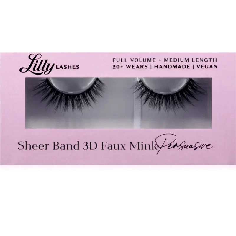 Lilly Lashes Lilly Lashes 3D Faux Mink τεχνητές βλεφαρίδες τύπος Persuasive 1 ζευγάρι