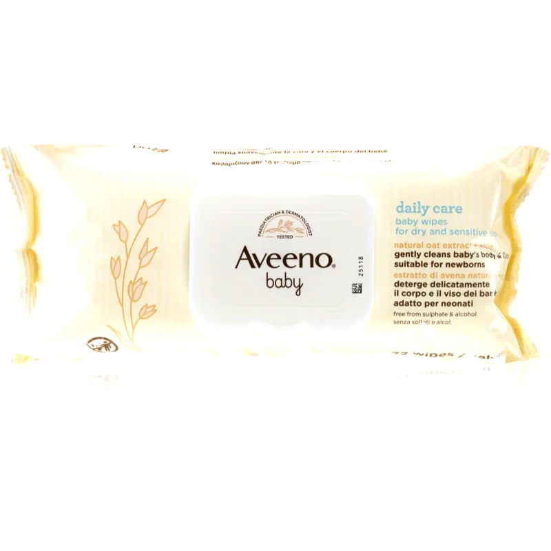 Aveeno Aveeno Baby Wipes υγρά μαντηλάκια για παιδιά από τη γέννηση 72 τμχ