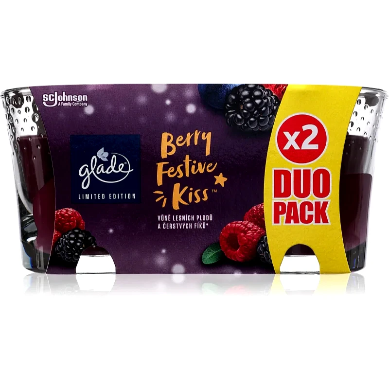 Glade GLADE Berry Festive Kiss DUO αρωματικό κερί 2x112 γρ
