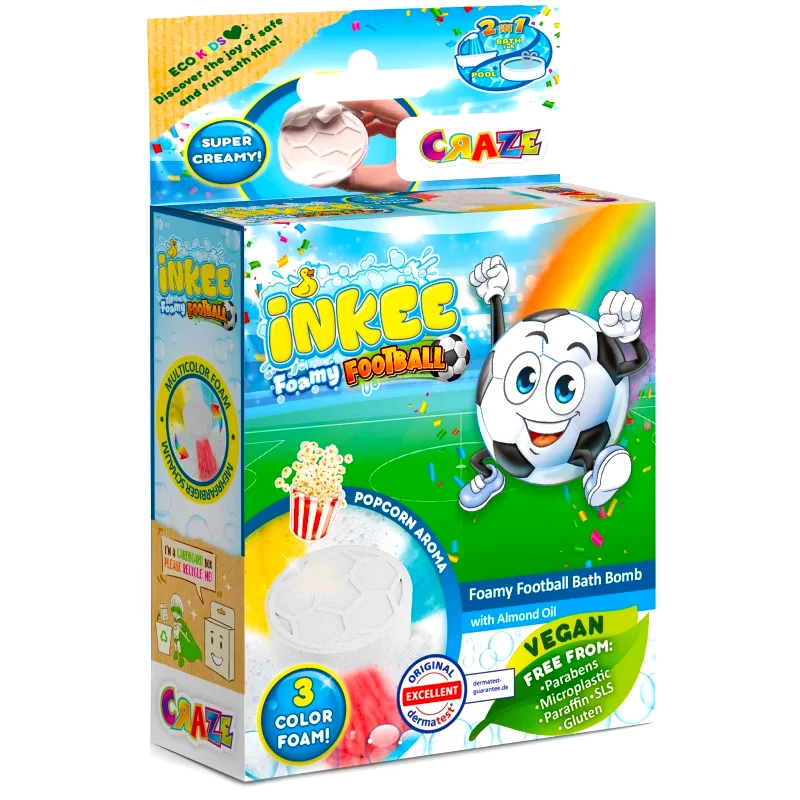 Craze Craze INKEE Foamy Football βόμβα μπάνιου για παιδιά 1 τμχ