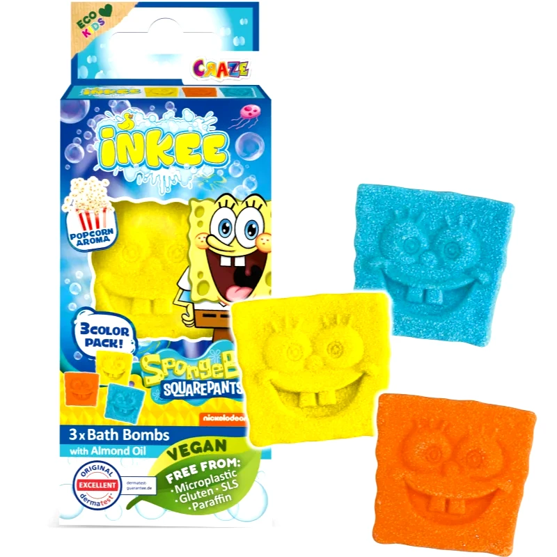 Craze Craze INKEE SpongeBob βόμβα μπάνιου για παιδιά 3x15 γρ