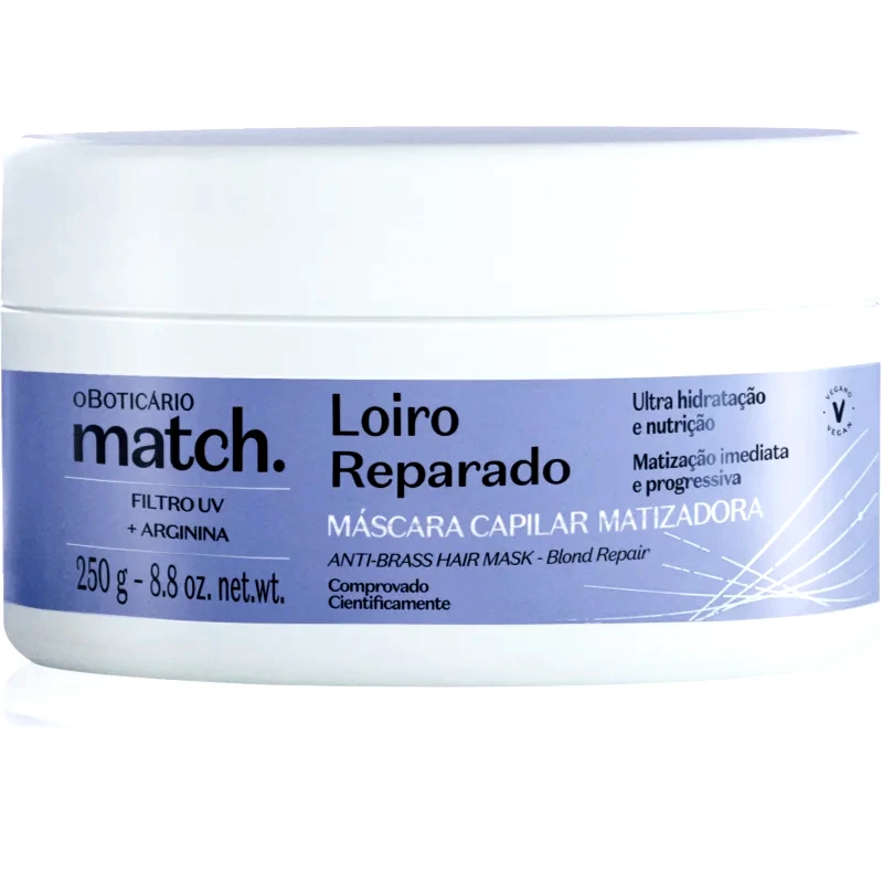 oBoticário oBoticário Match. Blonde Repair αναγεννητική μάσκα για ξανθά μαλλιά 250 γρ