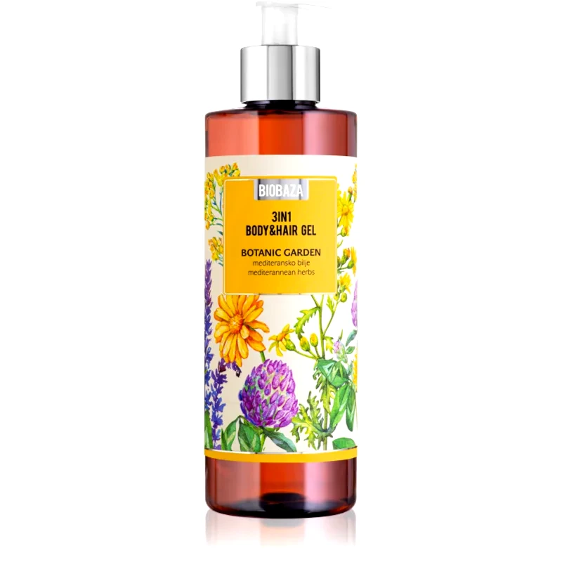 BIOBAZA BIOBAZA 3in1 Body&Hair Gel Botanic Garden σαμπουάν, μαλακτικό και τζελ για ντους 3 σε 1 400 ml