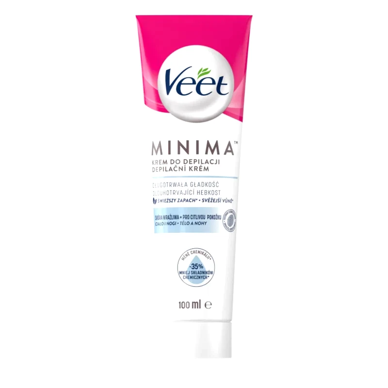 Veet Veet Minima Sensitive Skin αποτριχωτική κρέμα για ευαίσθητο δέρμα Αλόη Βέρα και βιταμίνη Ε 100 ml