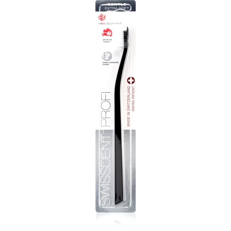 Swissdent Swissdent Profi Gentle οδοντόβουρτσα έξαιρετικά μαλακό Black 1 τμχ