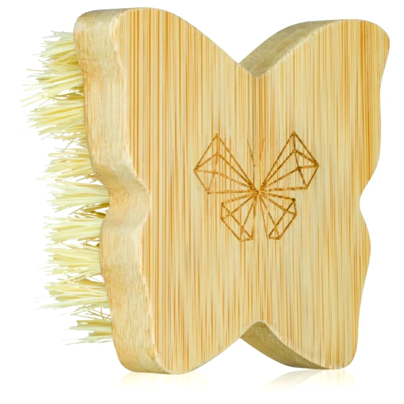 Crystallove Crystallove Bamboo Butterfly Agave Body Brush Travel Size βούρτσα για μασάζ για το σώμα 1 τμχ