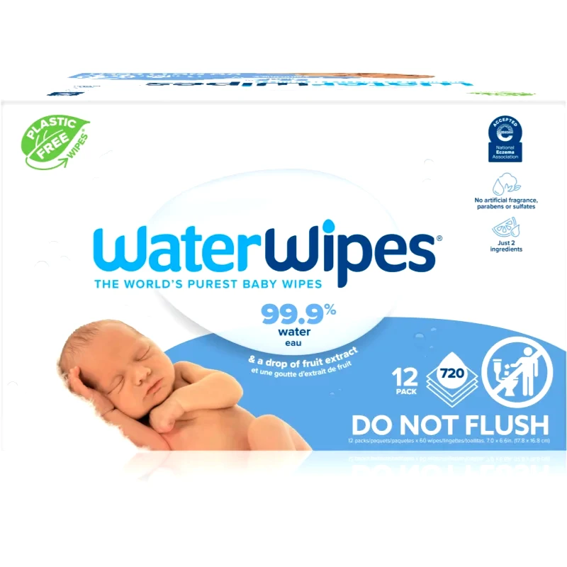 WaterWipes WaterWipes Baby Wipes 12 Pack παιδικά απαλά υγρομάντηλα 12x60 τμχ