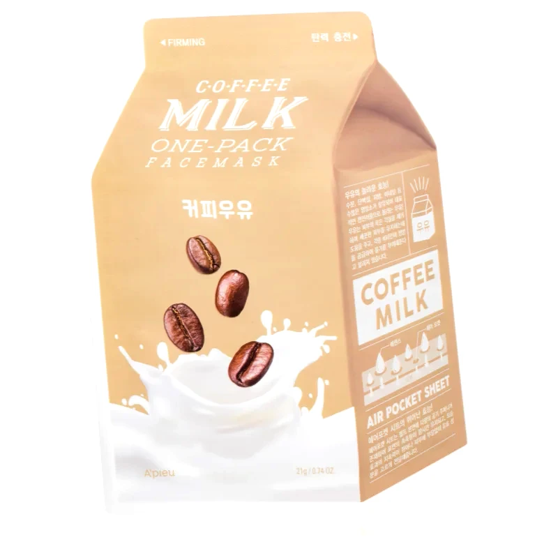 A’pieu A’pieu One-Pack Milk Mask Coffee φύλλο μάσκας με ενυδατική και αναζωογονητική επίδραση 21 γρ
