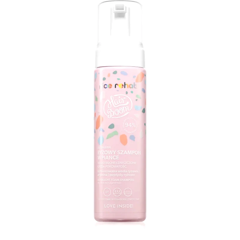 BodyBoom BodyBoom HairBoom Ultralight Rice Shampoo σαμπουάν για όλους τους τύπους μαλλιών 200 ml