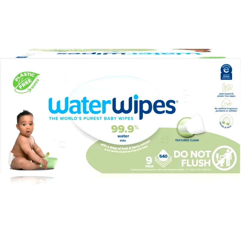 WaterWipes WaterWipes Baby Wipes Sopaberry 9 Pack παιδικά απαλά υγρομάντηλα 9x60 τμχ
