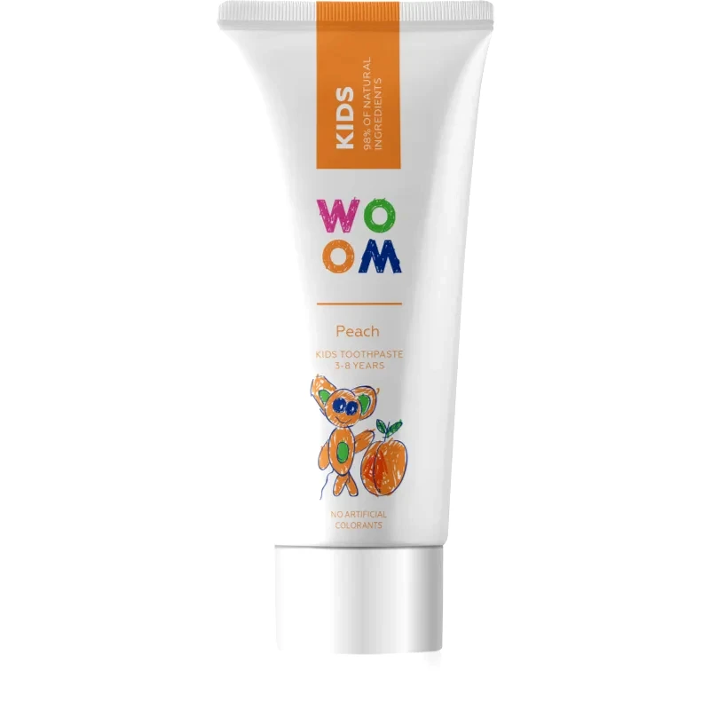 WOOM WOOM Kids Peach παιδική οδοντόκρεμα 50 μλ