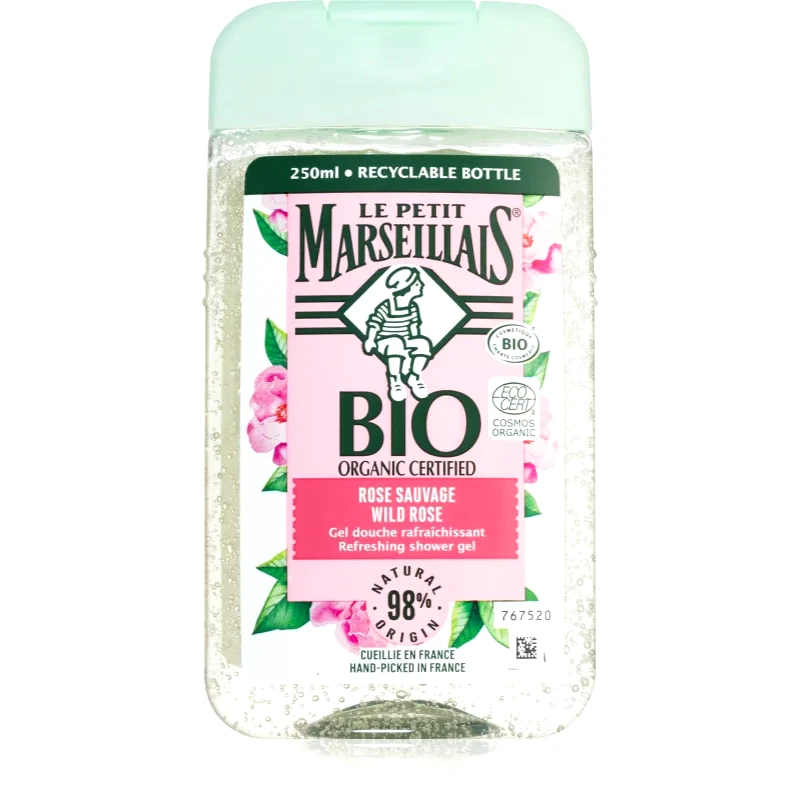Le Petit Marseillais Le Petit Marseillais Wild Rose BIO δροσιστικό τζελ ντους 250 ml