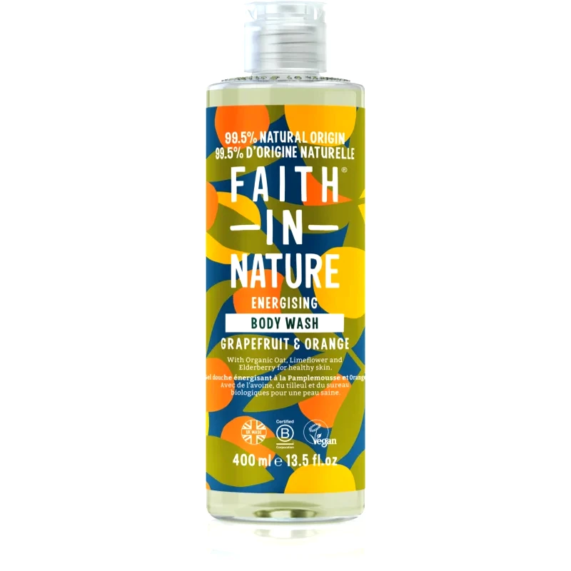 Faith In Nature Faith In Nature Grapefruit & Orange ενεργοποιητικό τζελ ντους 400 ml