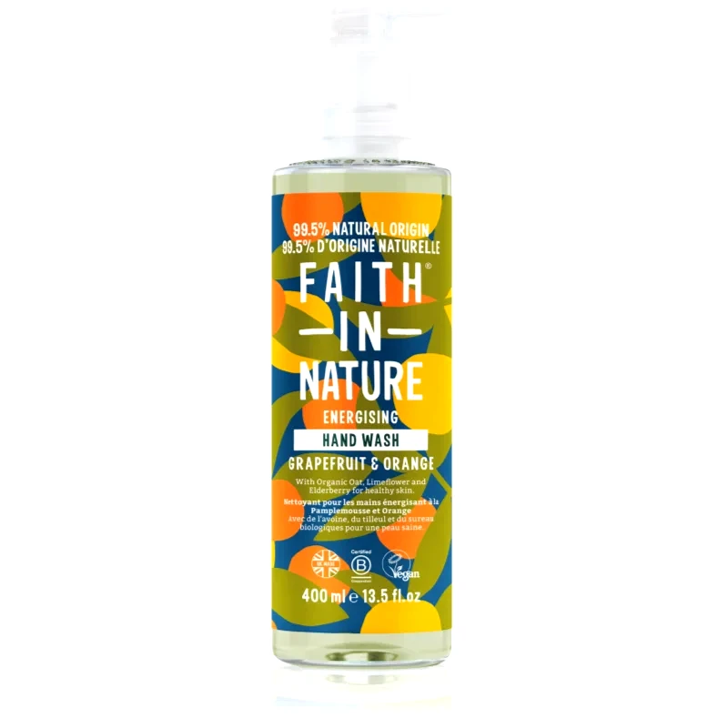 Faith In Nature Faith In Nature Grapefruit & Orange φυσικό ρευστό σαπούνι για τα χέρια 400 ml
