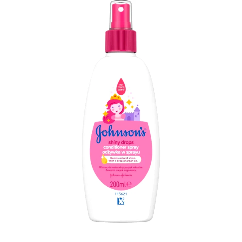 Johnson's® Johnson's® Shiny Drops κοντίσιονερ χωρίς ξέβγαλμα σε σπρέι με έλαιο αργκάν από 18 μηνών 200 ml