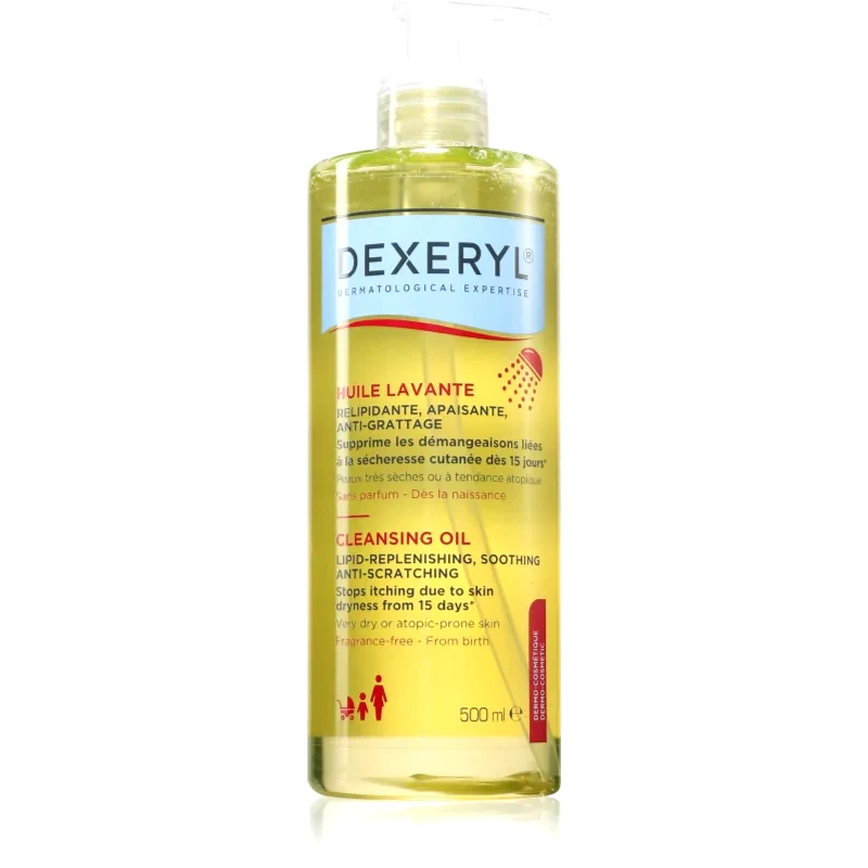 Dexeryl Dexeryl Cleansing oil απαλό καθαριστικό λάδι για πολύ ξηρό ευαίσθητο και ατοπικό δέρμα 500 ml