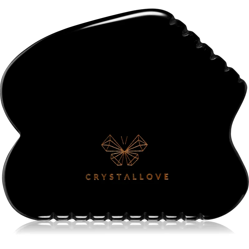 Crystallove Crystallove Black Obsidian Contour Gua Sha οδηγίες για μασάζ 1 τμχ