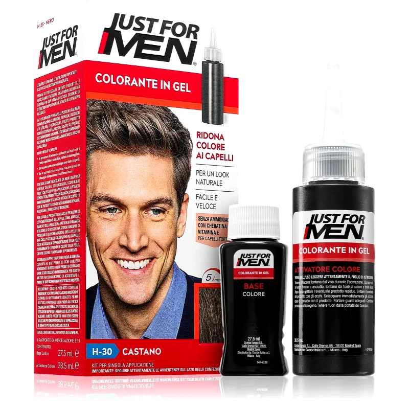 Just for Men Just for Men Color Kit βαφή για τα μαλλιά με χρώμα για άντρες απόχρωση H-30 Light Medium Brown 1 τμχ