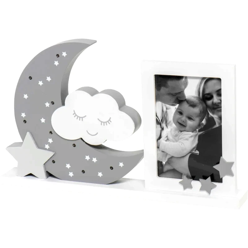 Dooky Dooky Luxury Memory Box Triple Frame Printset διακοσμητικό πλαίσιο με οπίσθιο φωτισμό LED Grey 1 τμχ