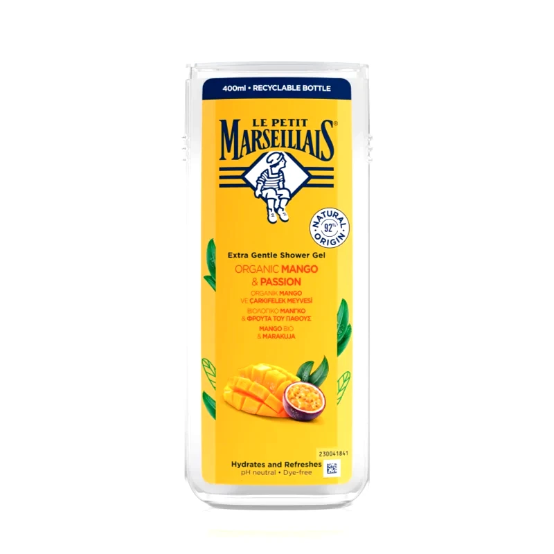 Le Petit Marseillais Le Petit Marseillais Mango BIO & Passion Fruit απαλό τζελ για ντους 400 ml