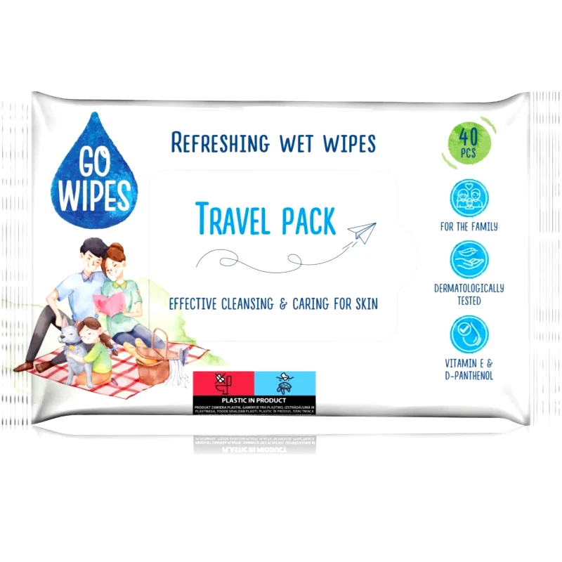 GoWipes GoWipes Refreshing υγρά μαντηλάκια καθαρισμού για τα χέρια 40 τμχ