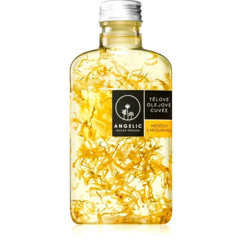 Angelic Angelic Cuvée Calendula & Lemon balm λάδι για το σώμα για λαμπρότητα και ενυδάτωση 200 ml