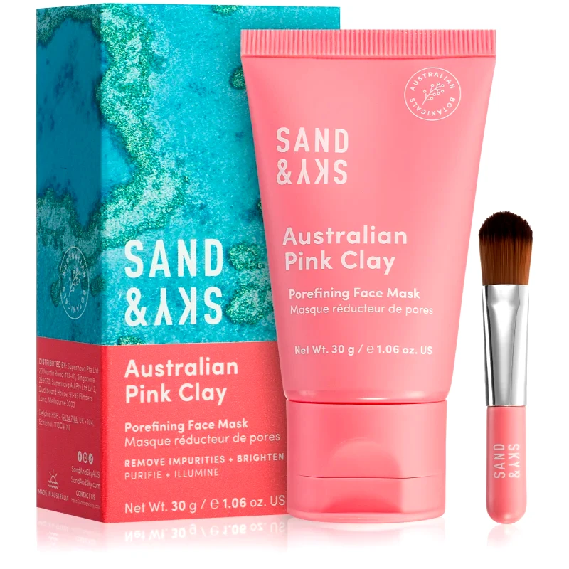 Sand & Sky Sand & Sky Australian Pink Clay Porefining Face Mask αποτοξινωτική μάσκα για εκτεταμένους πόρους 30 γρ