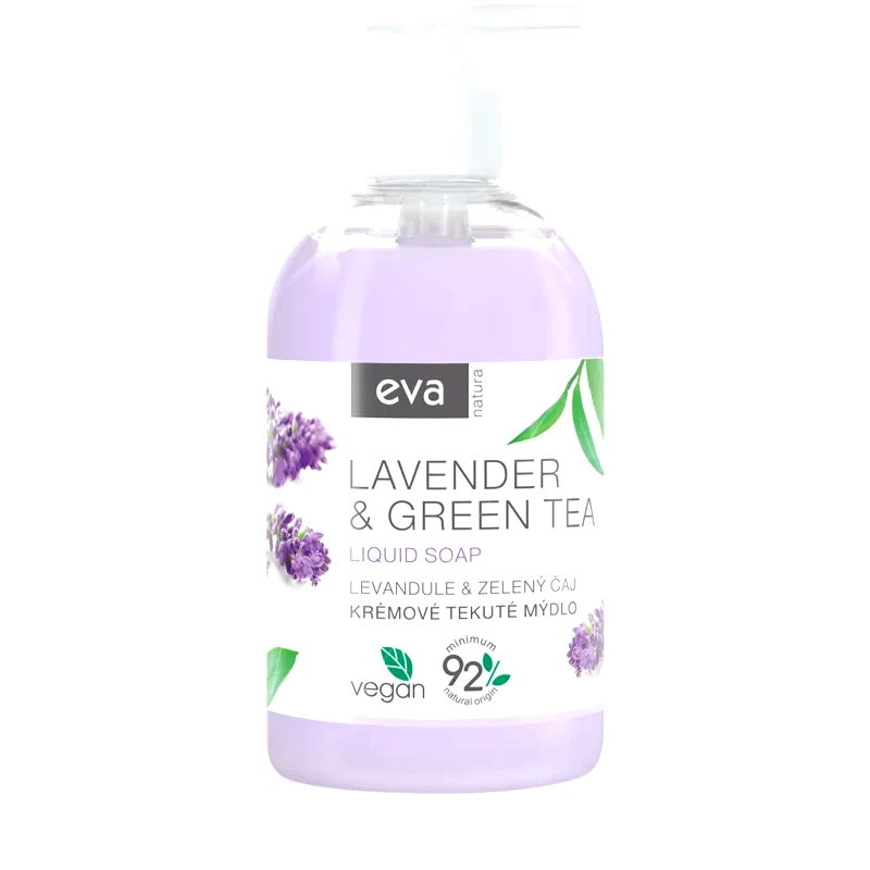 Eva Natura Eva Natura Lavender & Green Tea κρεμώδες ρευστό σαπούνι για τα χέρια 500 ml