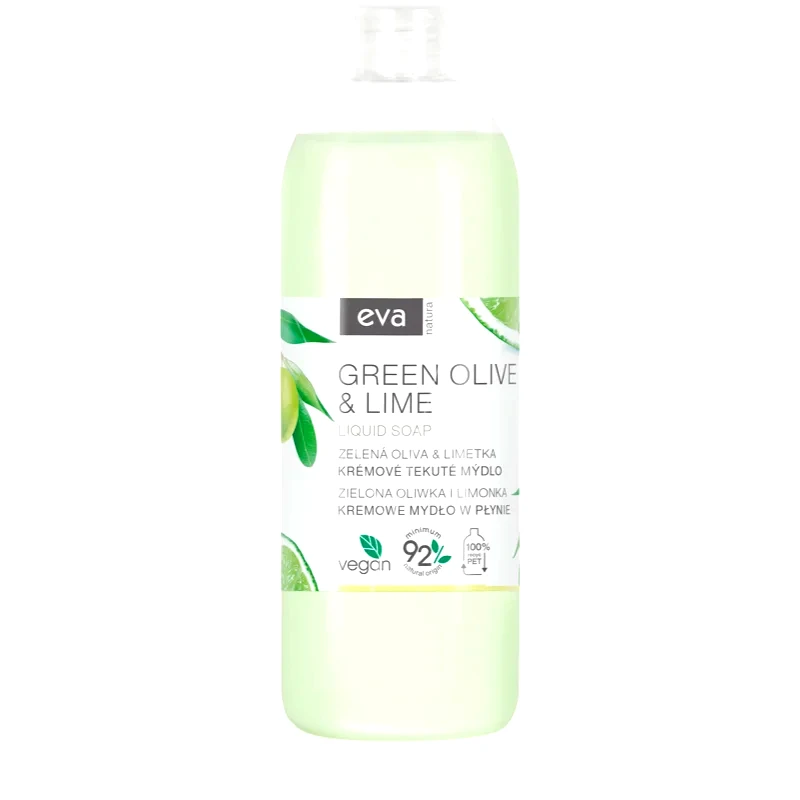 Eva Natura Eva Natura Green olive & Lime κρεμώδες ρευστό σαπούνι για τα χέρια ανταλλακτική γέμιση 1000 ml