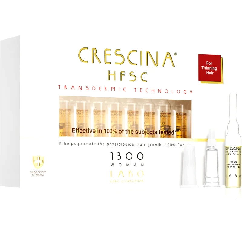 Crescina Crescina Transdermic 1300 Re-Growth θεραπεία ανάπτυξης μαλλιών για γυναίκες 20x3,5 ml