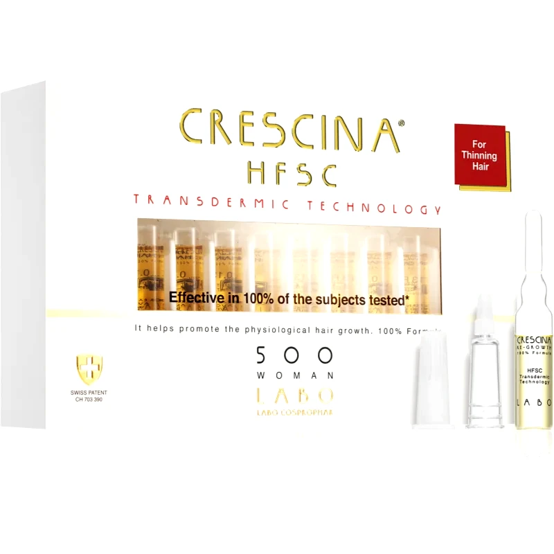 Crescina Crescina Transdermic 500 Re-Growth θεραπεία ανάπτυξης μαλλιών για γυναίκες 20x3,5 ml
