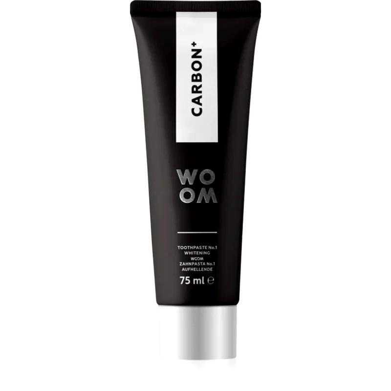 WOOM WOOM Carbon+ Toothpaste μαύρη λευκαντική οδοντόκρεμα 75 ml
