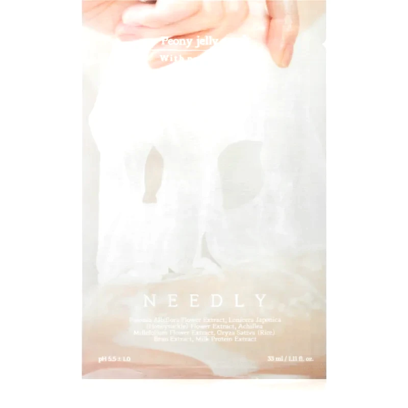 NEEDLY NEEDLY Peony Jelly Mask λαμπρυντική υφασμάτινη μάσκα λάμψης με ενυδατικό αποτέλεσμα 33 ml