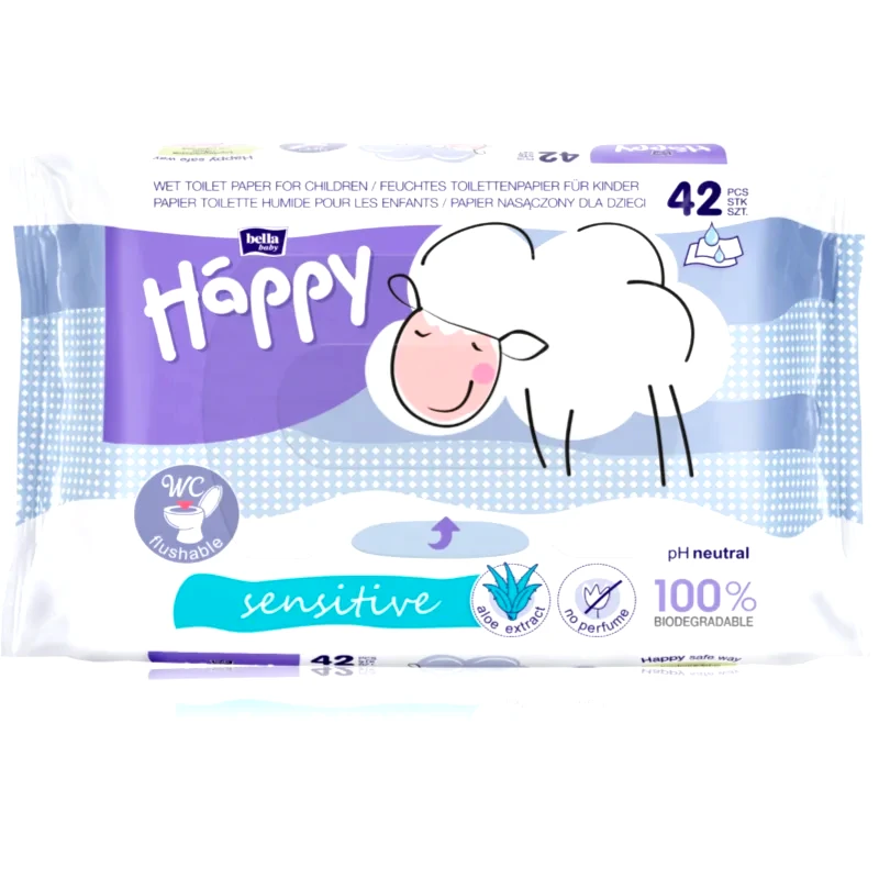 BELLA Baby Happy Sensitive υγρό χαρτί υγείας για παιδιά 42 τμχ φωτογραφία